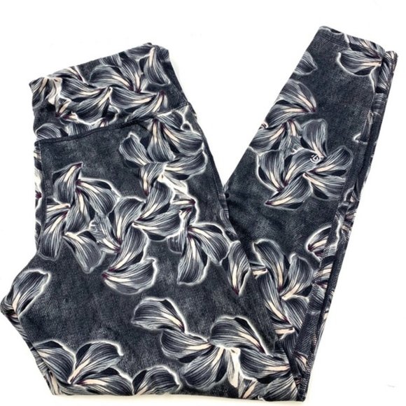 Champion Pants - Champion Gray & Pink Floral Leggings Size